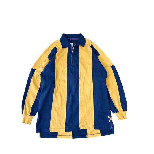Halifax Rugby Polo - Navy Blue & Yellow (L)