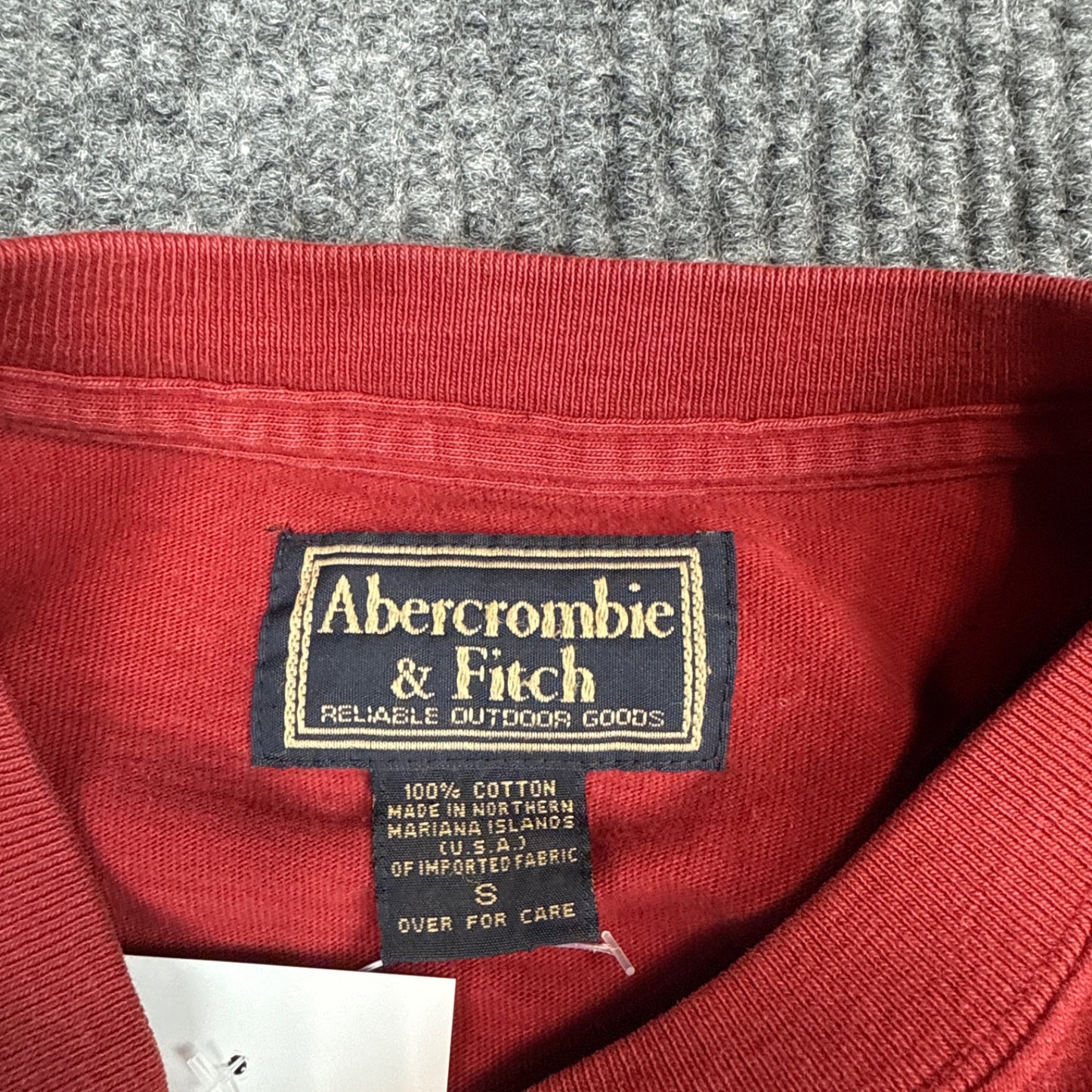 Abercrombie Long Sleeve Tee - Red (S)
