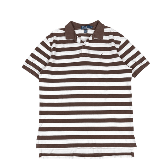 Polo by Ralph Lauren Striped Polo - Brown/White (L)