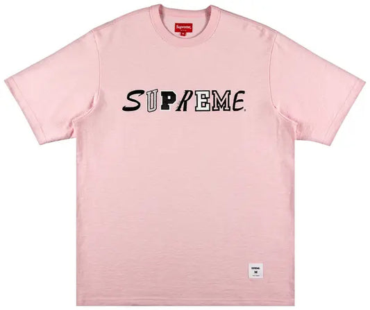 (used) Pink Supreme Collage Logo Tee M
