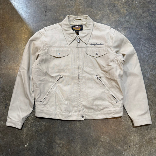 Harley Khaki Work Jacket embroidred