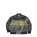 LA-1 by Adler Southwestern Leather Jacket - Black/Green/Red (L)