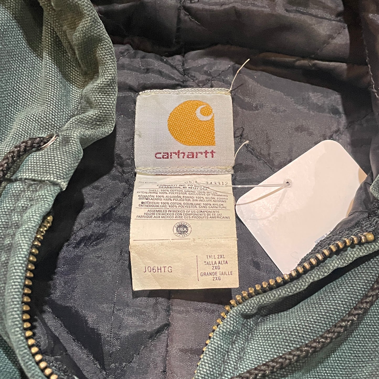 Dark Green Carhartt Hooded Jacket