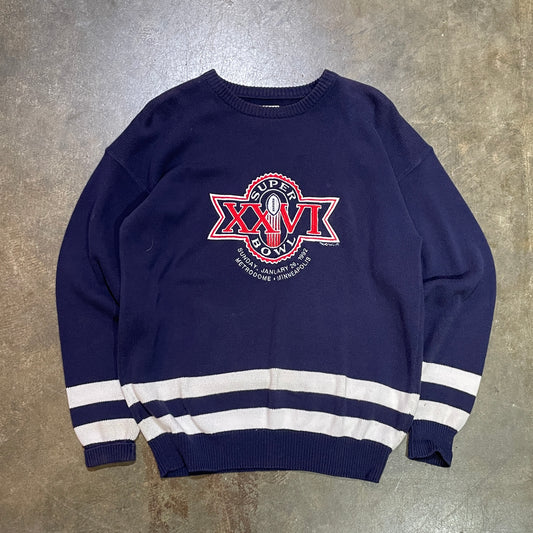 Navy Knit Super Bowl 92' Sweater