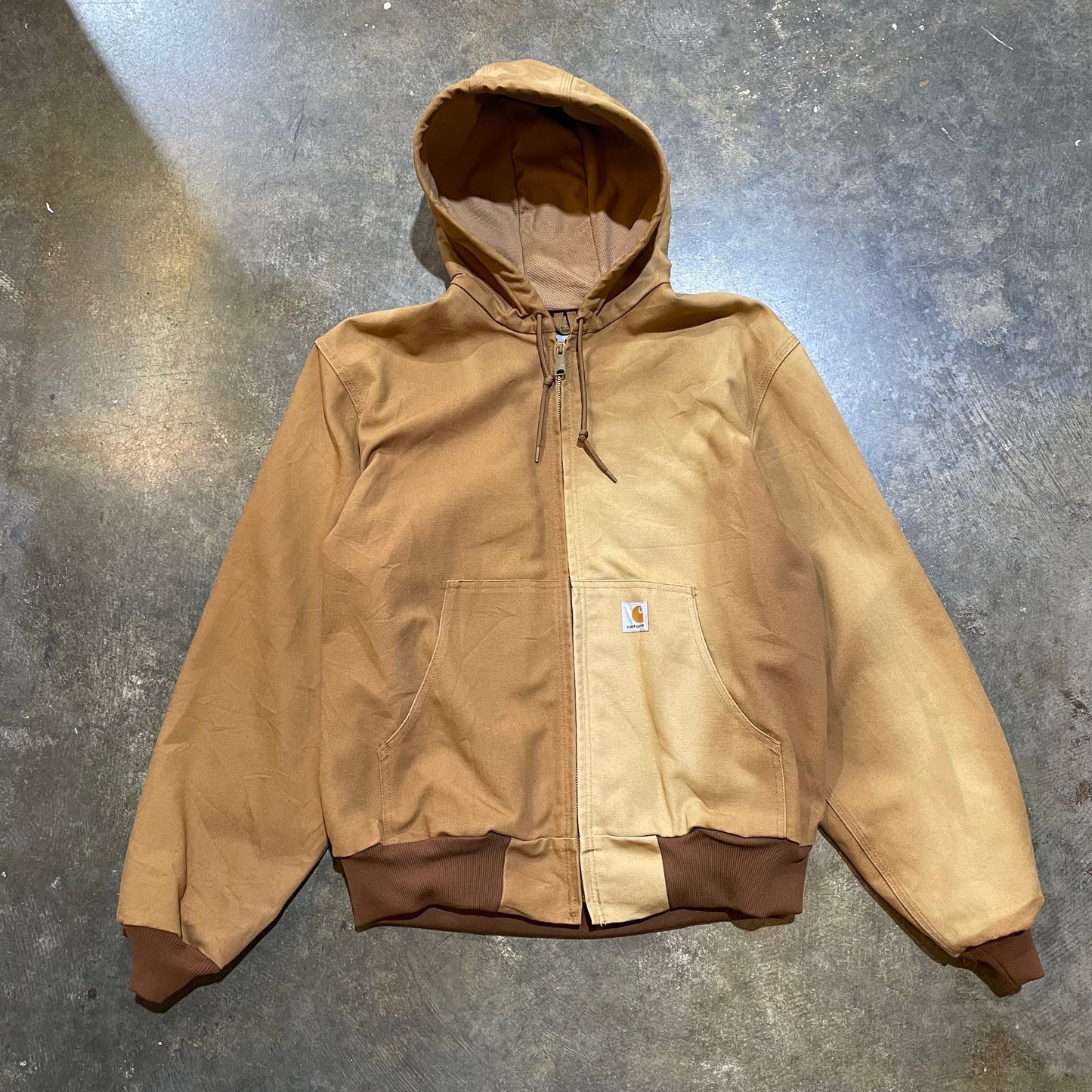 Carahartt J131-BRN Sun-Faded Tan Hooded Jacket