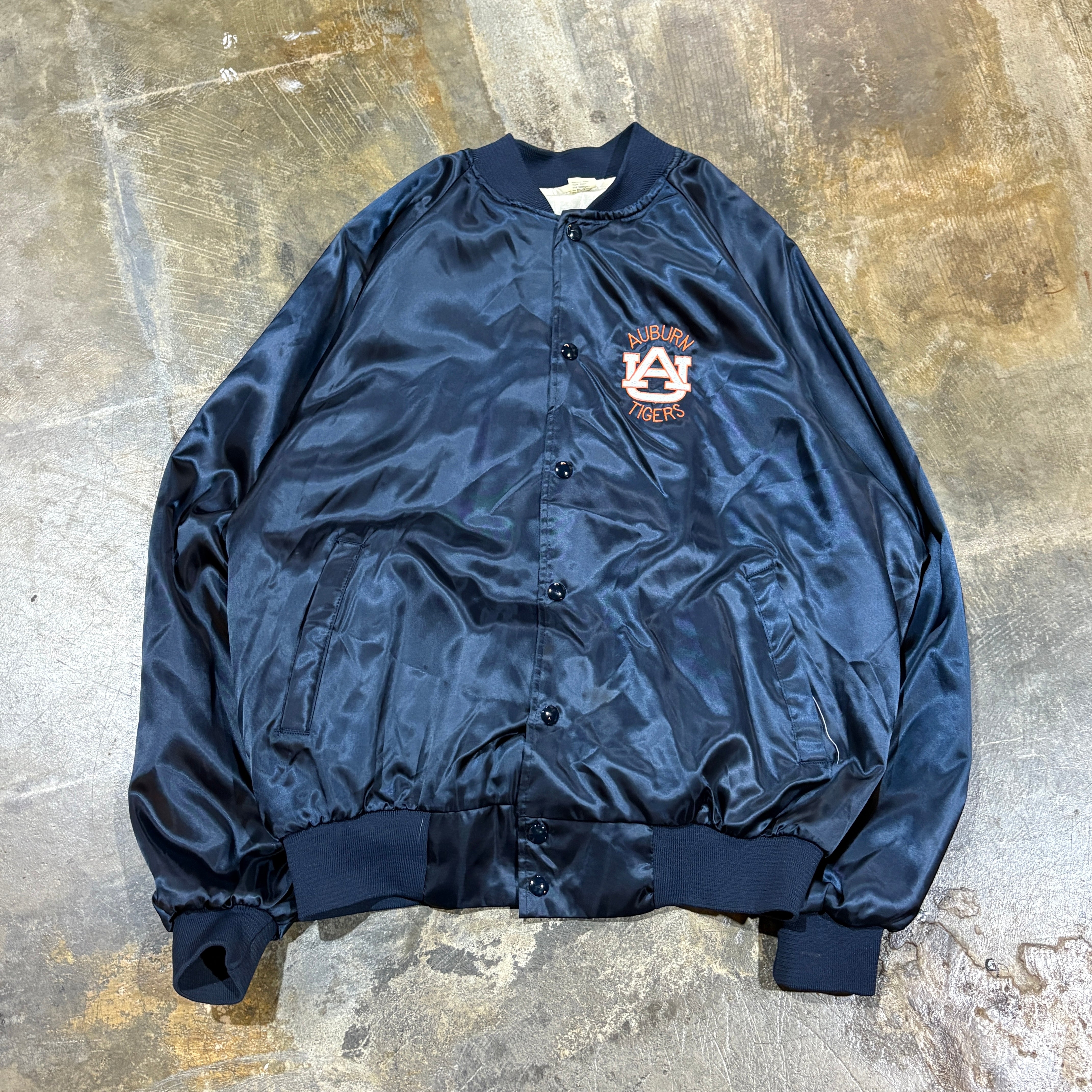 Auburn Tigers Navy Satin Jacket