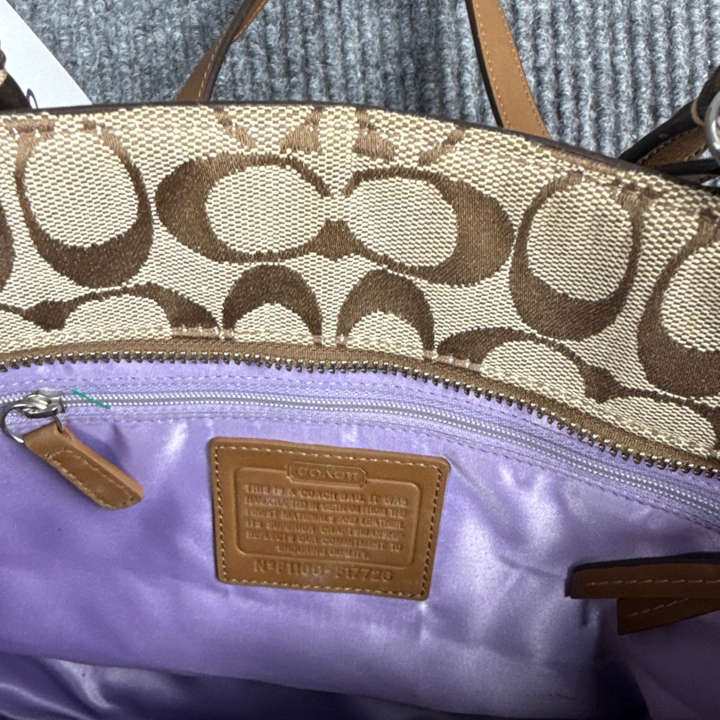 Coach Signature Jacquard Tote - Brown (null)