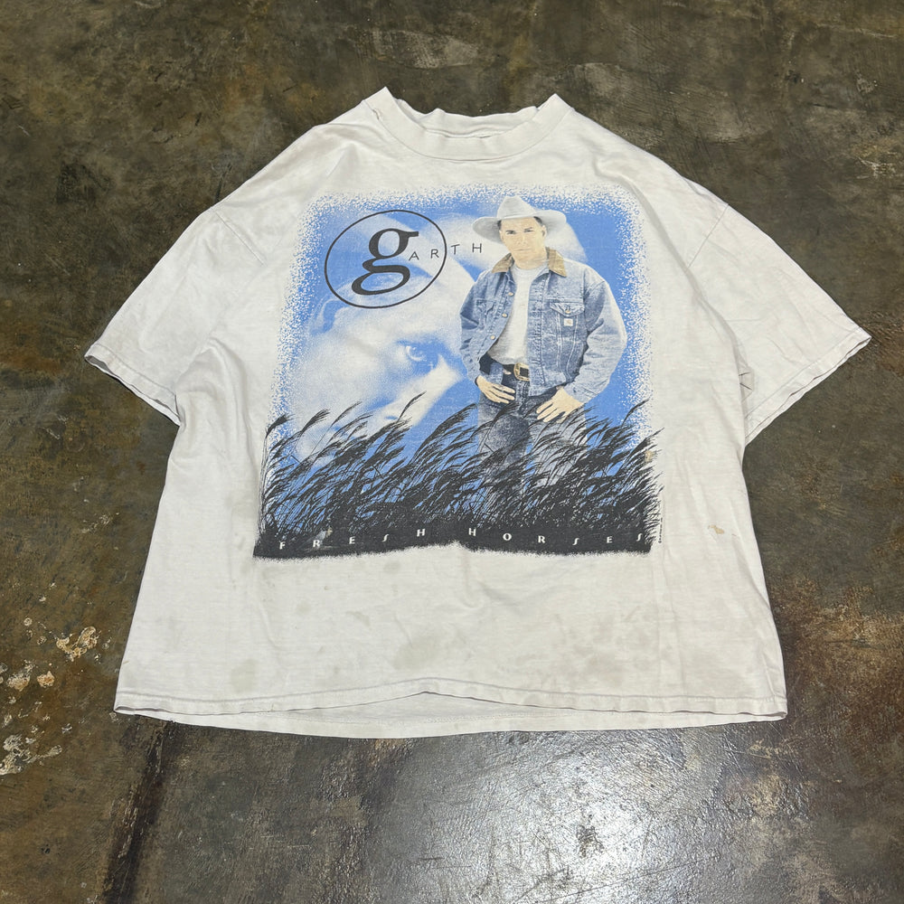 White Garth Brooks Fresh Horses Tour Tee