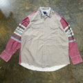 Wrangler Brown Striped Collar Pearl Snap Shirt