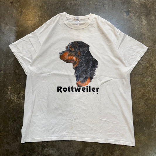 Y2K Rottweiler Iron-On White Tee