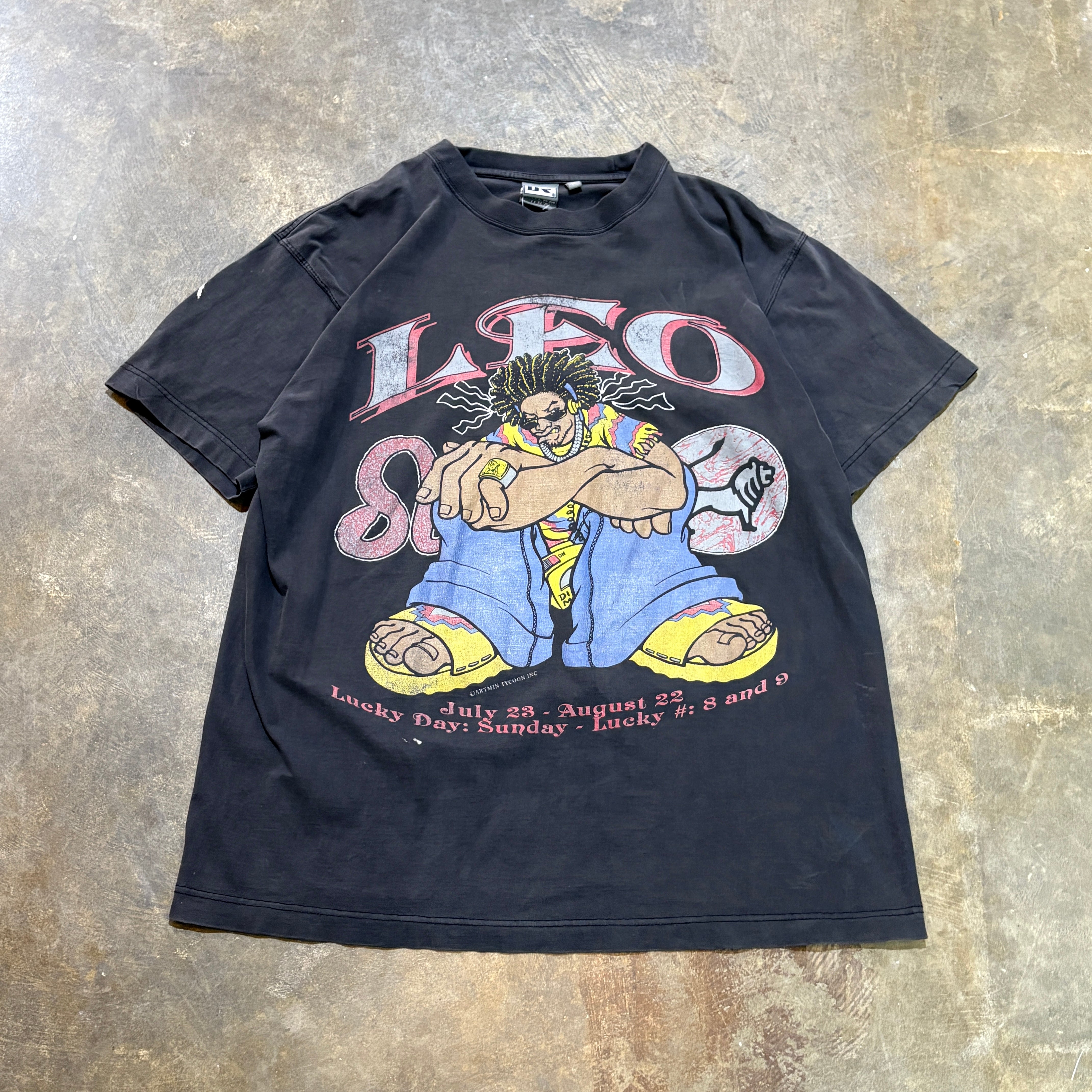 Black Leo Faded Tee