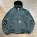 Dark Green Carhartt Hooded Jacket