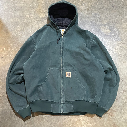 Dark Green Carhartt Hooded Jacket