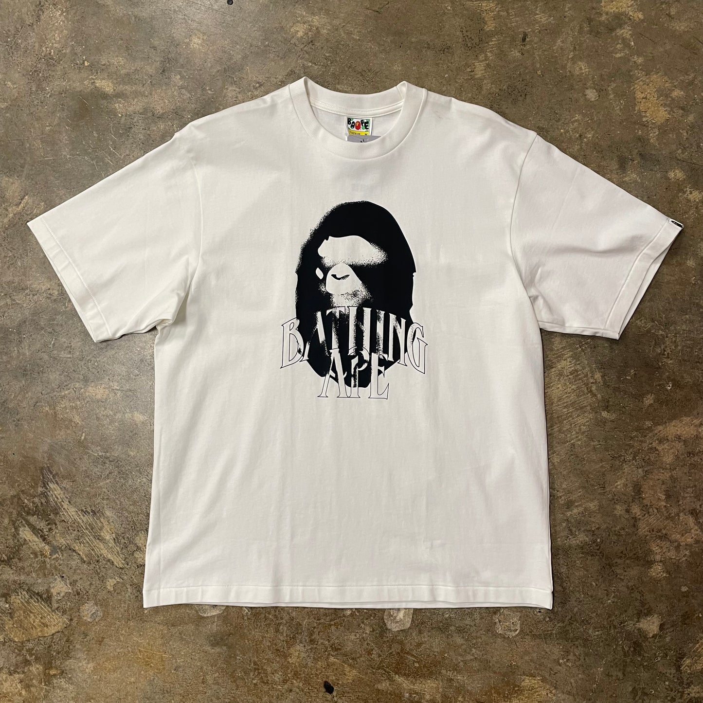 BAPE Spray Print Logo Ivory