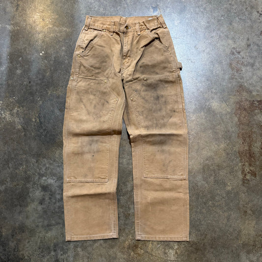 Tan Black Stained Carhartt Double Knee