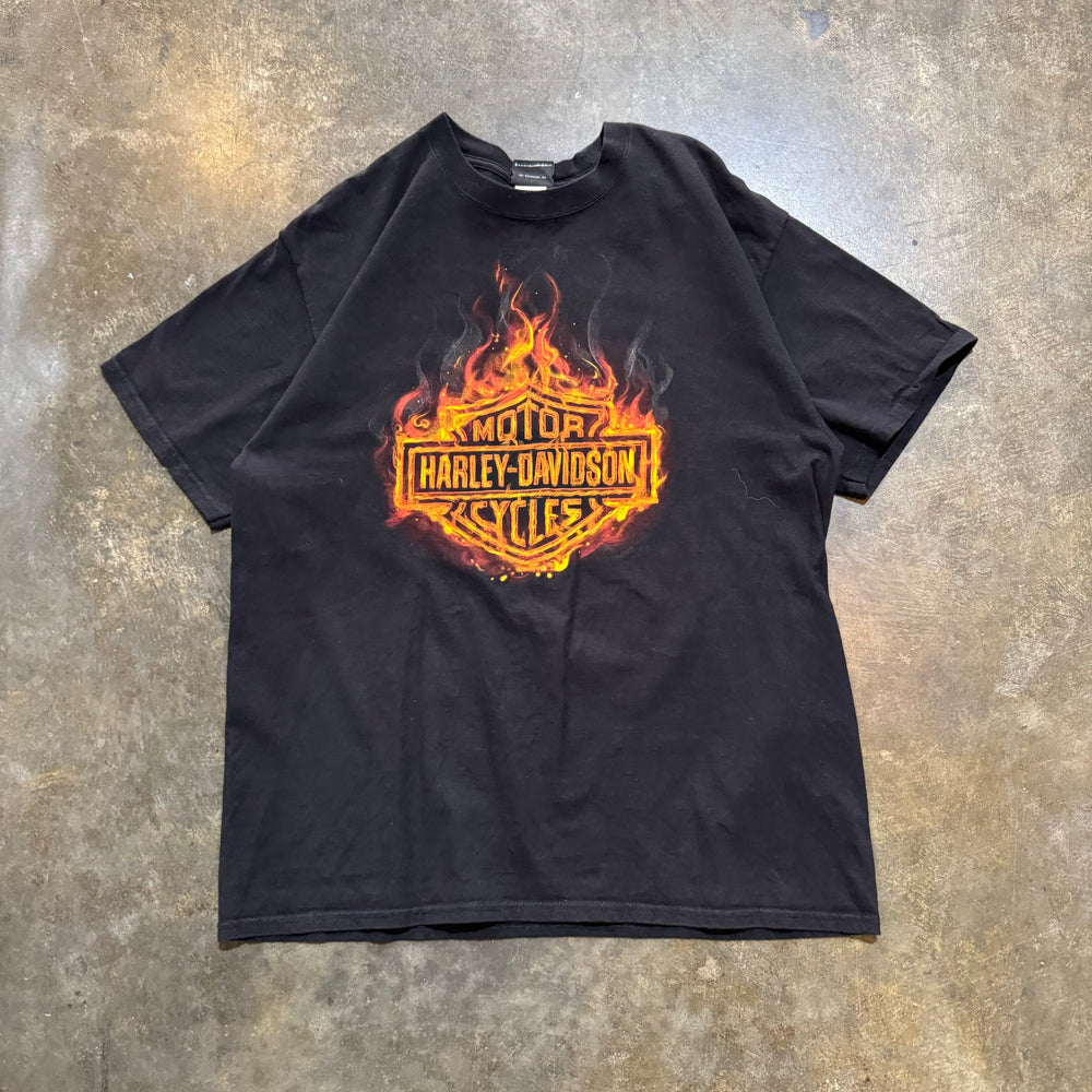 Y2K Harley Davidson Flame Tee