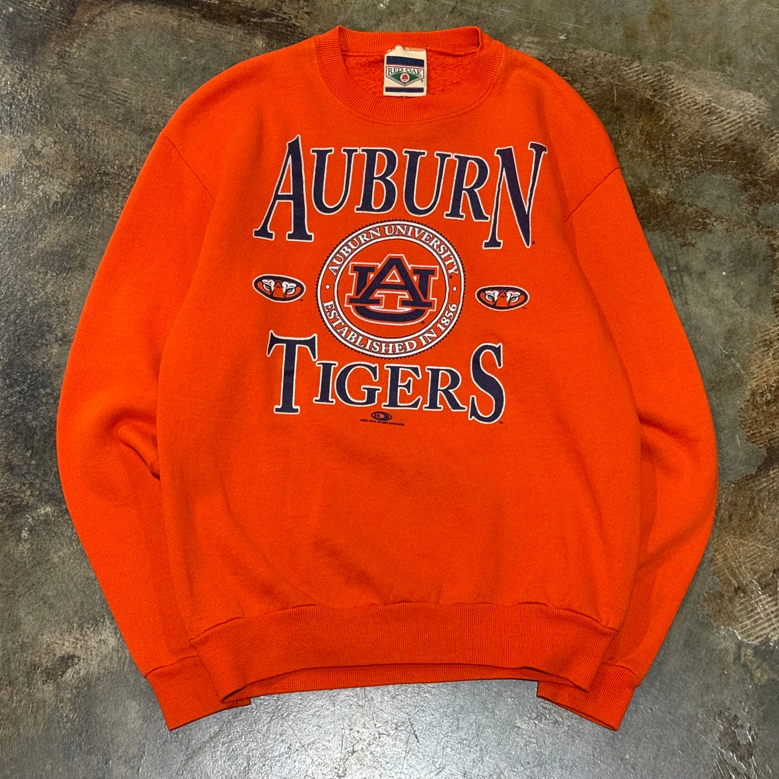Auburn Tigers Spellout with Tiger Eye and Crest Crewneck