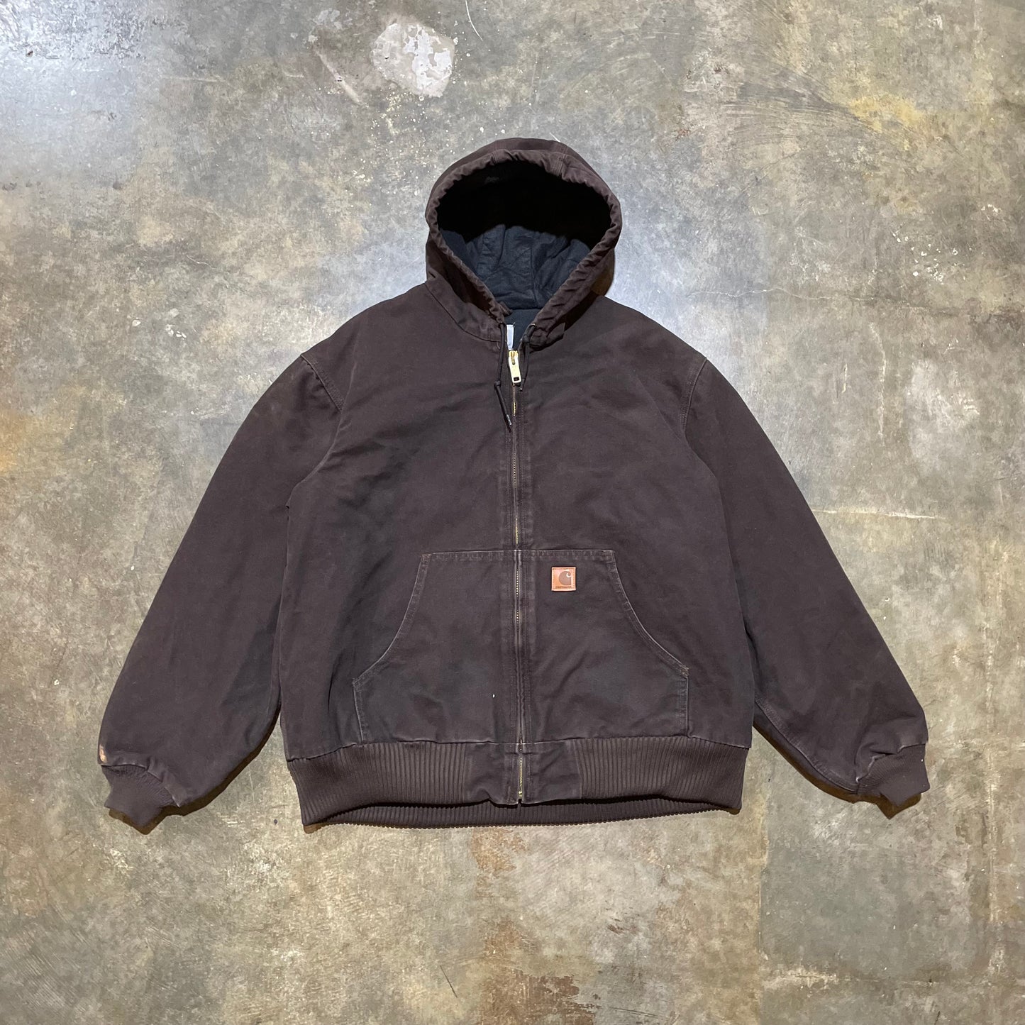 Carhartt Dark Brown J130 Hooded Work Jacket 17