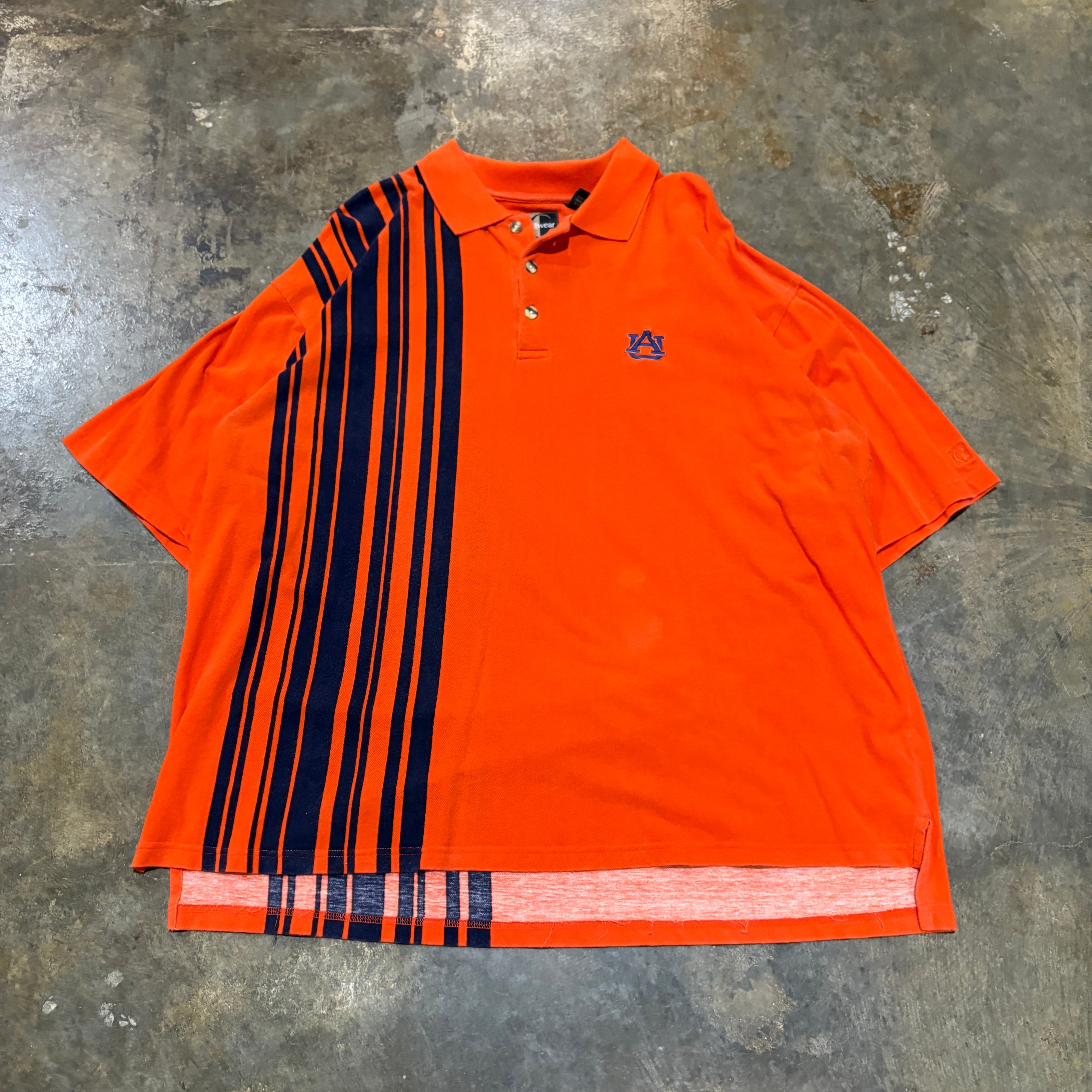 Orange Auburn Chiliwear Vertical Stripe Polo