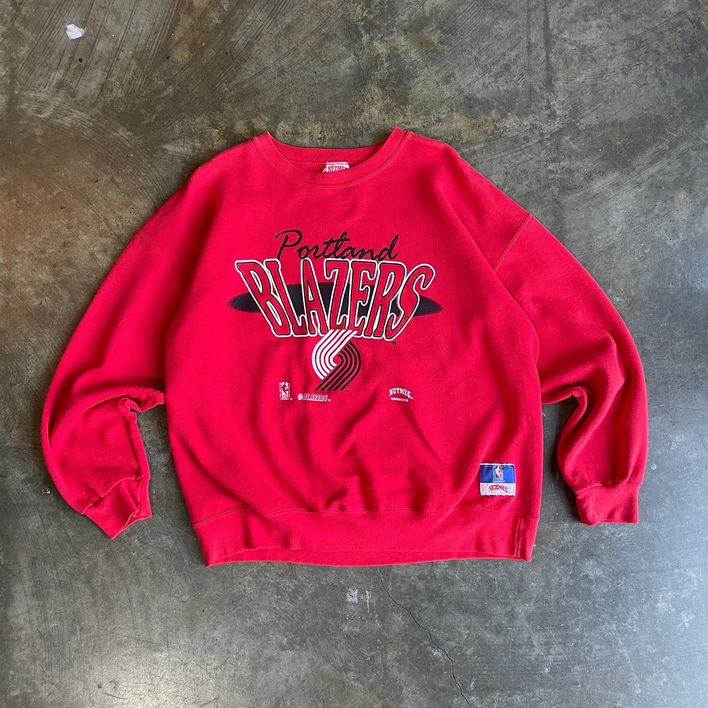 Red Portland Blazers Crew