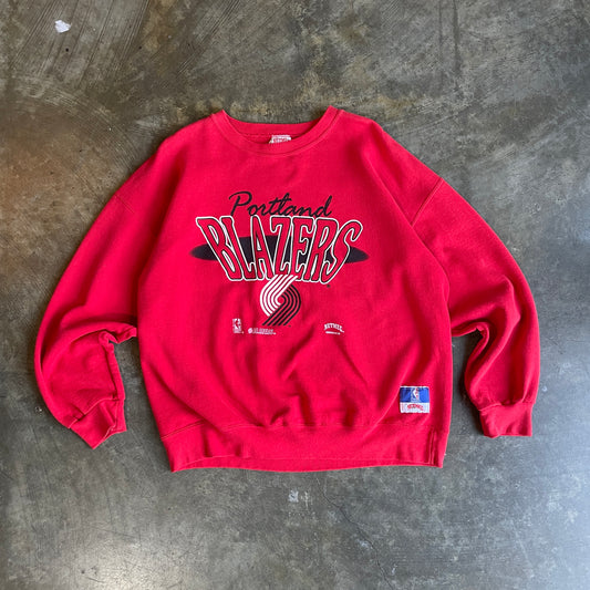 Red Portland Blazers Crew