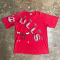 Chicago Bulls Sloped Print Red tee