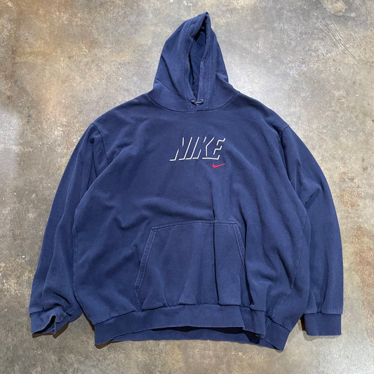 Navy Nike Embroidered Hoodie