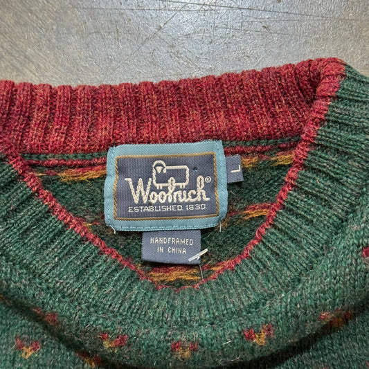 Woolrich Green/Maroon Sweater