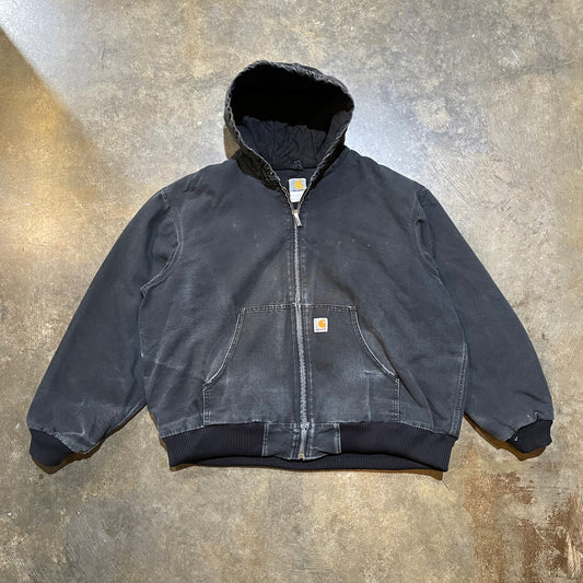 Carhartt Black J130 Hooded Work Jacket 1