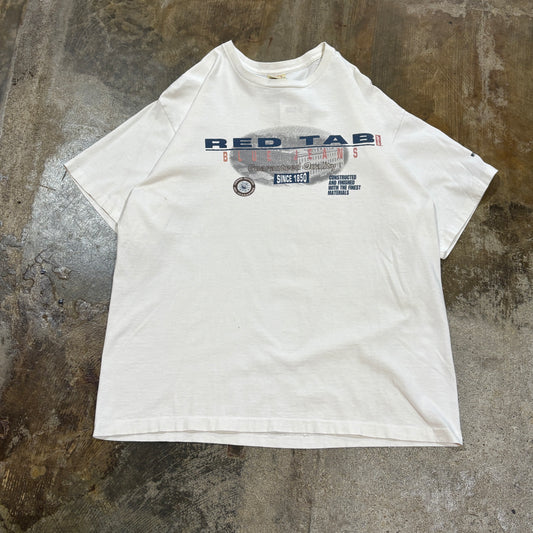 White Red Tab Blue Jeans Levis Shirt