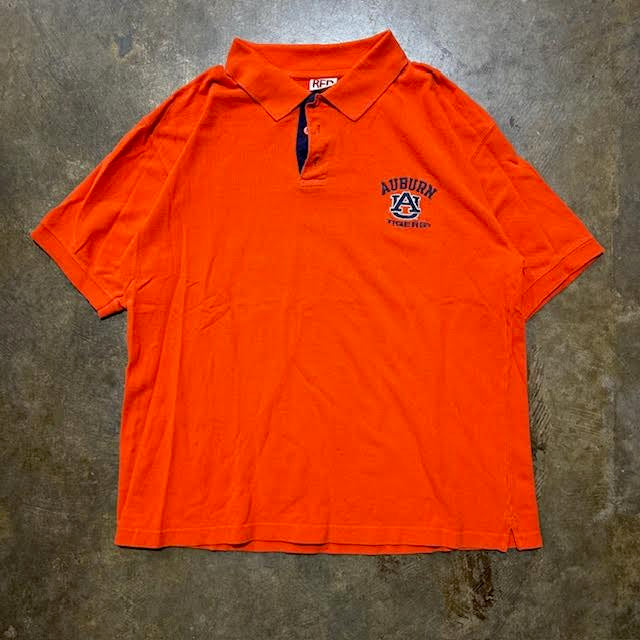 Auburn Orange Red Oak LS Polo