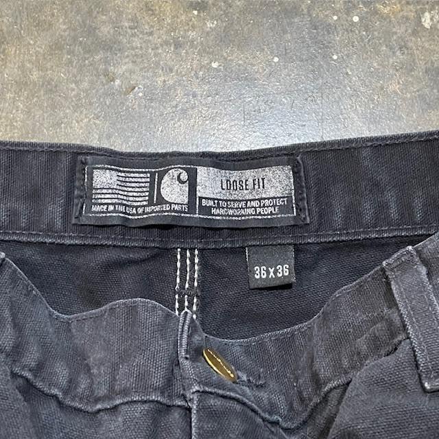 Carhartt B01-BLK Loose-Fit Double Kne Pants