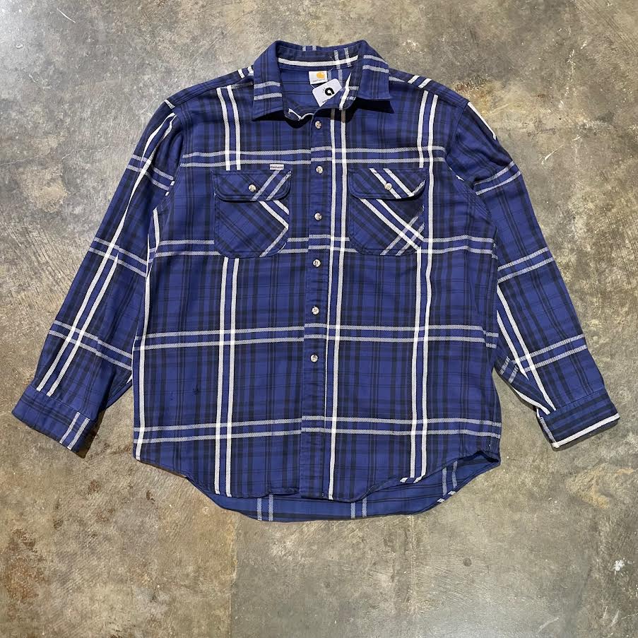 Blue Carhartt Plaid Thick Flannel