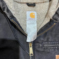 Black Fleece Lined Carhartt Hooded Jacket