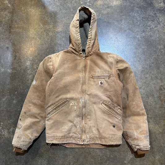 Thrashed Carhartt Hooded Fleece Jacket