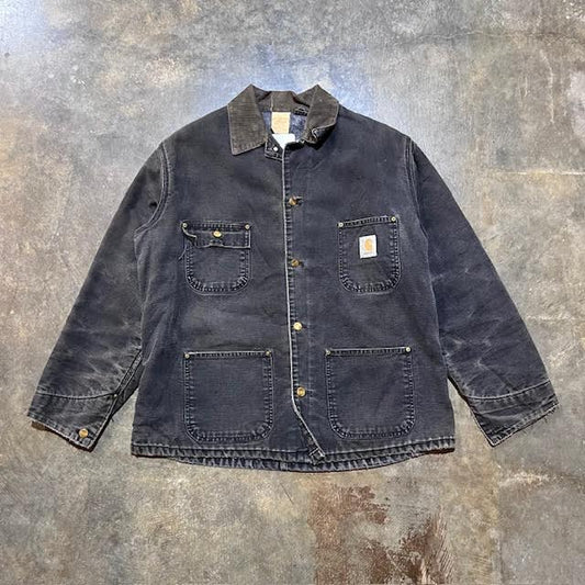 Black Carhartt Blanket Lined Chore Jacket