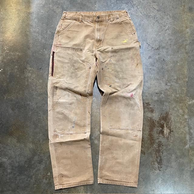 Stained Up Tan Carhartt Double Knee Pants