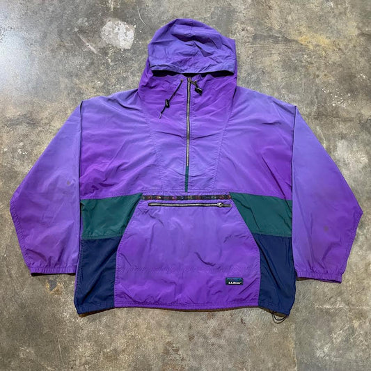 Purple and Green LL Bean Anorak