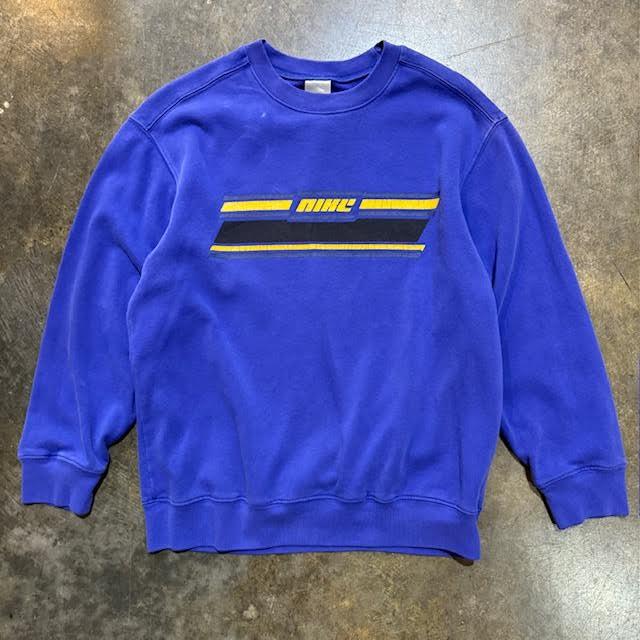 Blue Nike Yellow Font Crew