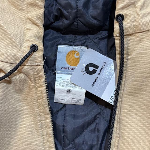 Light Tan Carhartt J06WET Hooded Jacket