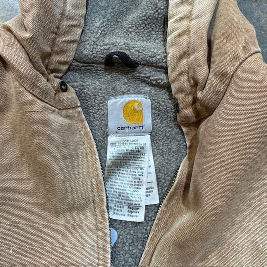 Thrashed Carhartt Hooded Fleece Jacket