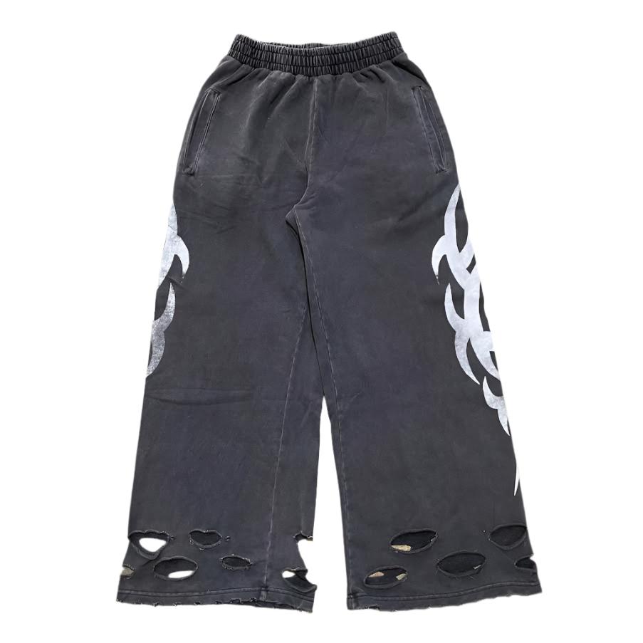 End of Days Destroyed Heel Drag Sweats Black