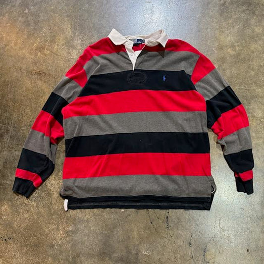 Red and Black Polo Rugby Shirt