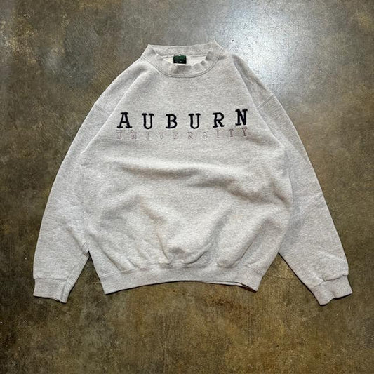 Auburn MV Sport Grey Embrodiered Crew