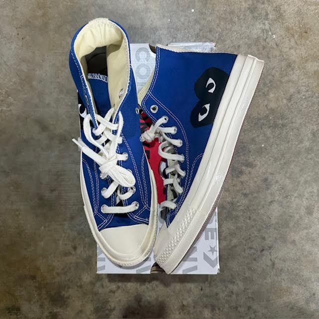 CDG Converse High Blue