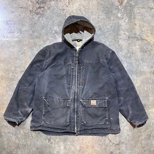 Carhartt C95 Washed Black Hooded Work Jacket 12