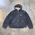 Black Fleece Lined Carhartt Hooded Jacket