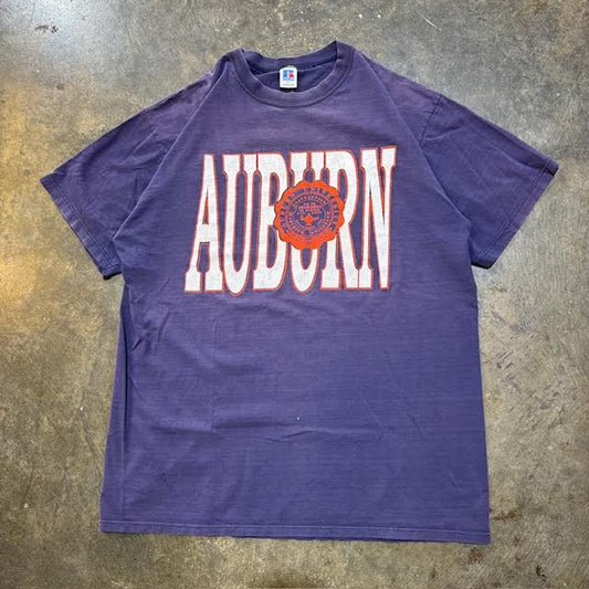 Faded Auburn Spellout Seal Tee