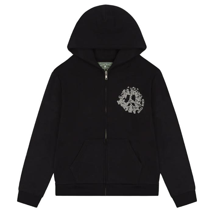 Denim Tears Denim University Zip Hoodie Black Grey