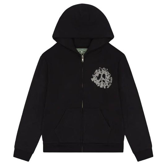 Denim Tears Denim University Zip Hoodie Black Grey